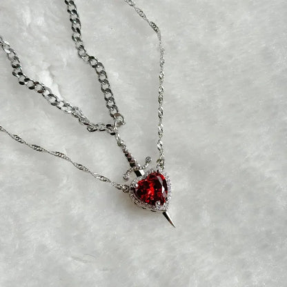 Heart and Sword Couple Necklace💋