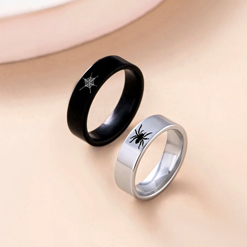 Spider Web Couple Rings🕸️