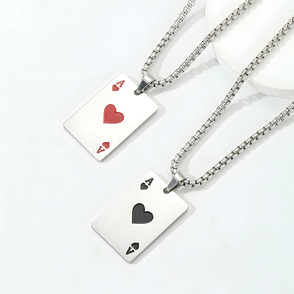 Paired card pendant ♥️♠️