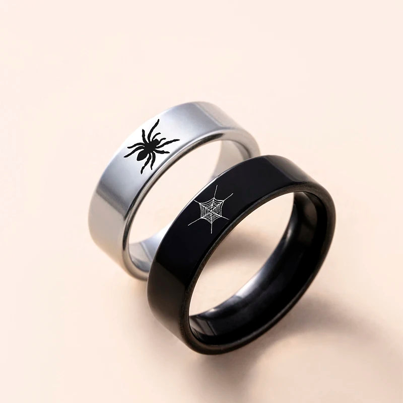 Spider Web Couple Rings🕸️