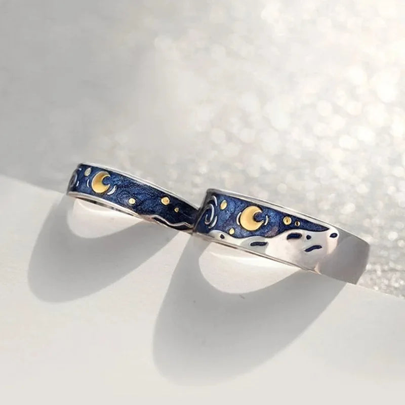 Van Gogh Paired Rings for Couple💃🕺