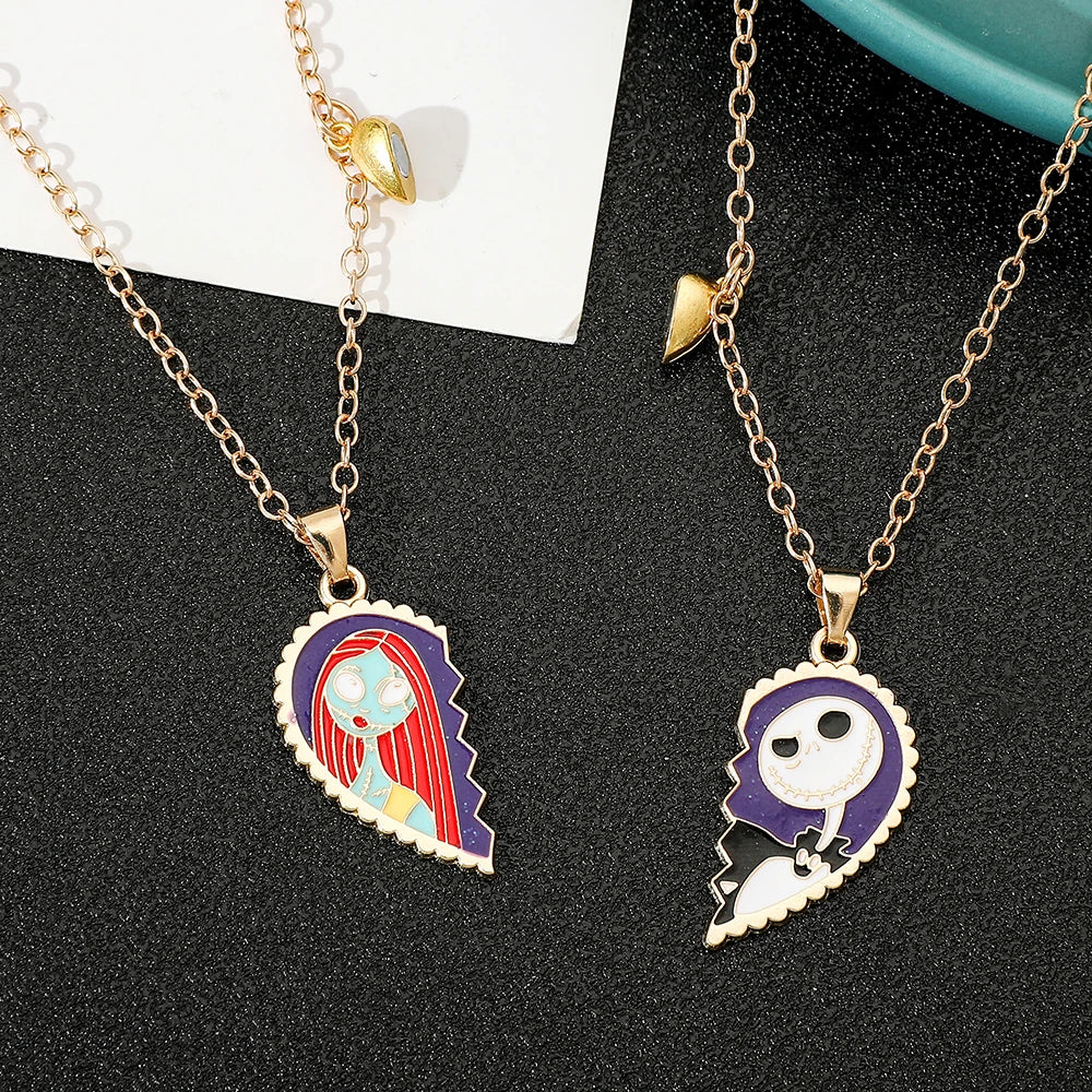 Nightmare Before Christmas Paired Necklace🫂